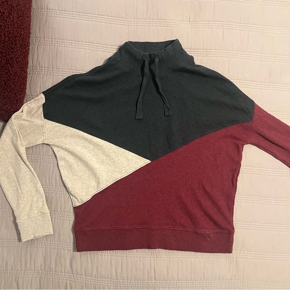 Pact Women's Tri-Color Cowl Neck Sweater - Picture 1 of 6